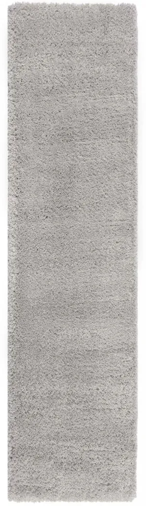 Tapis Teddy Grey Shaggy 60x230 cm - Texture Douceur et Grand Format