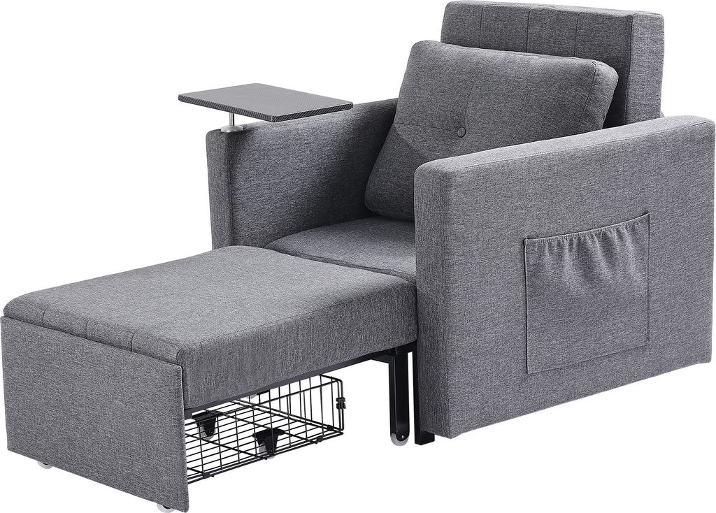 Sofa rozkładana i fotel SucceBuy z kieszenią boczną, Zdjęcie produktu 
