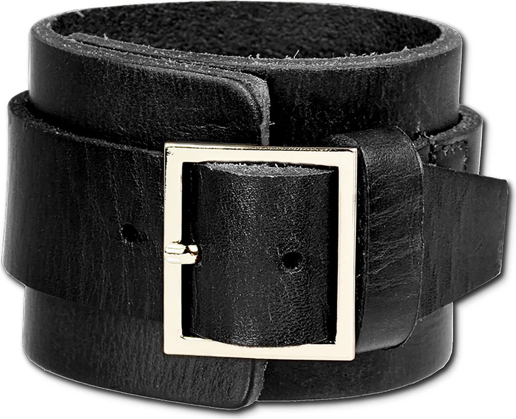 SilberDream Armband Leder -gegerbtes Rindsleder- schwarz Produktbild 