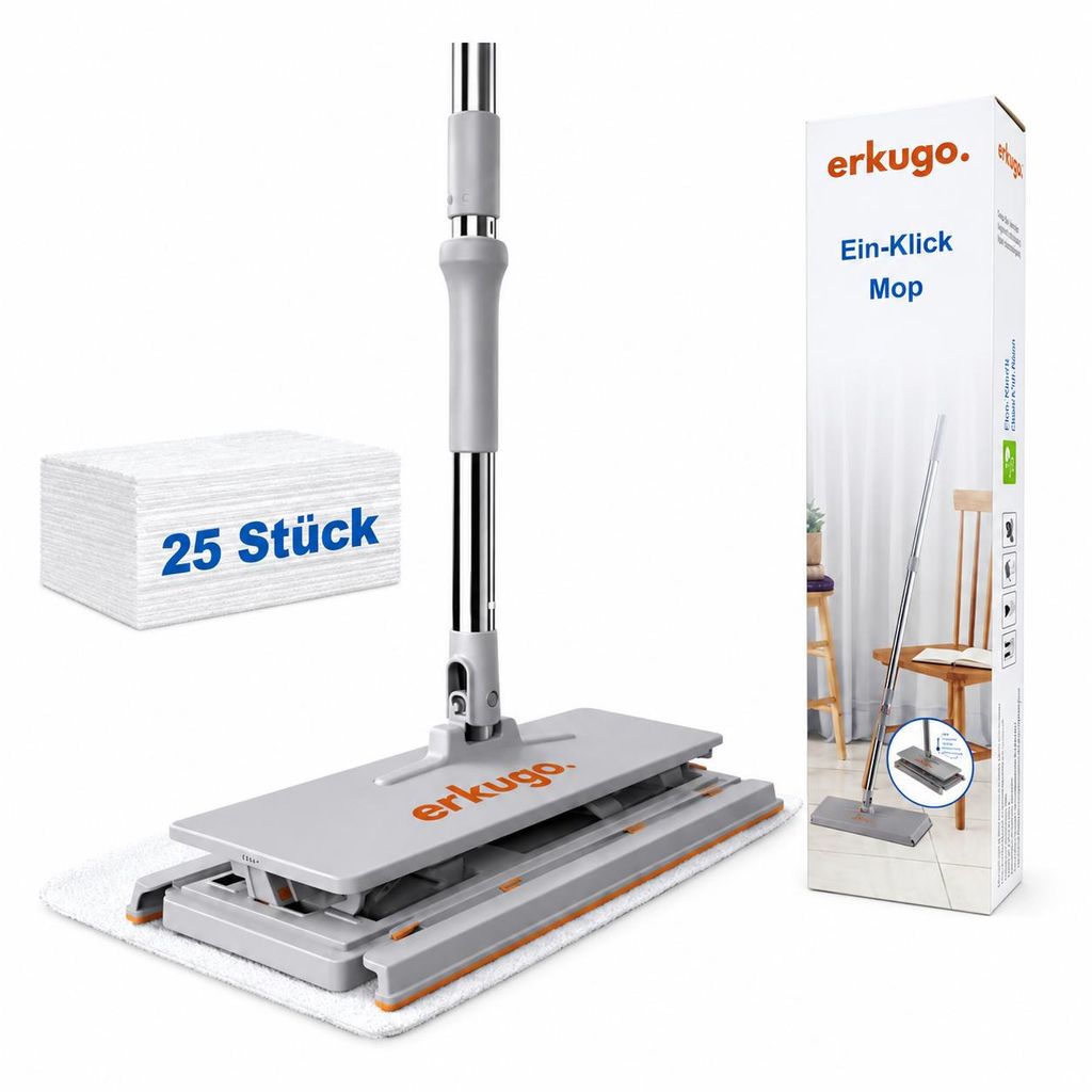 One Click Mop - Ein Click Mopp Bodenwischer + Produktbild  KI-generiertes Bild