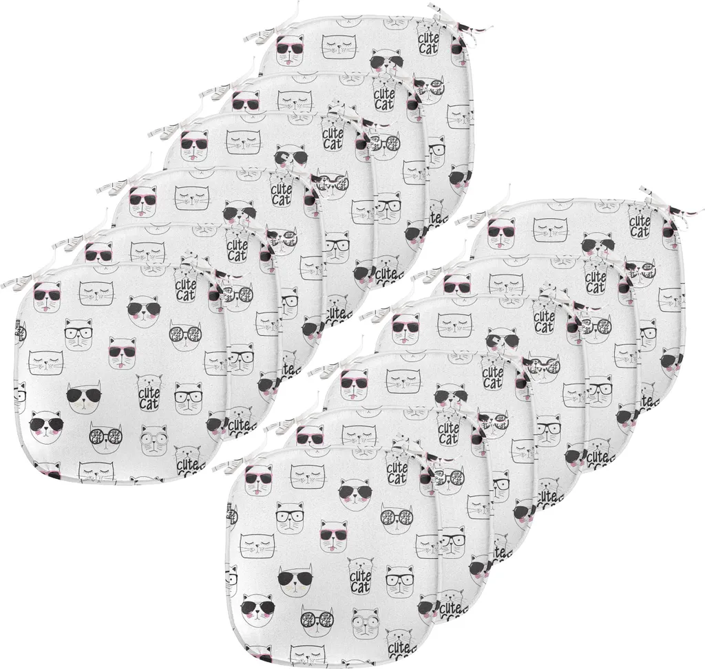 ABAKUHAUS Cuscini Sedie Hipster: Set 12 Pezzi Impermeabili 40x40cm