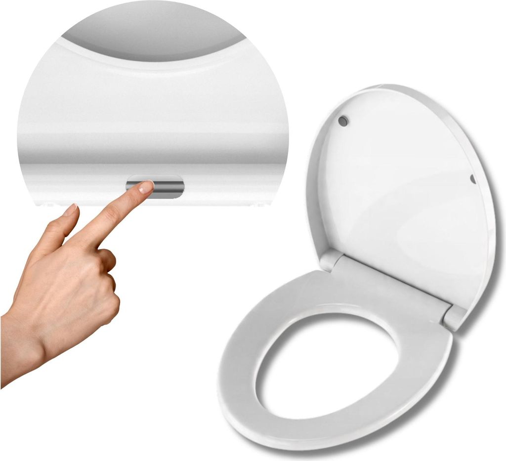 Granitan | Toilettensitz Slim - Standardgröße - Absenkautomatik - Pflegeleicht und Hygienisch