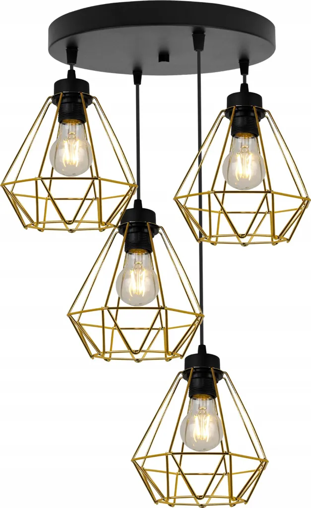 Lampadario Industriale Corral Metallo 4 Luci - Illuminazione Lusso - 7