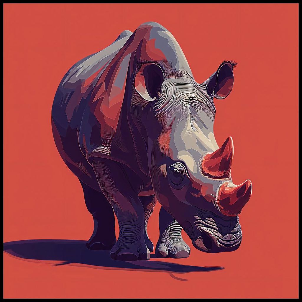 Plakat 90x90cm Marschierender Riese