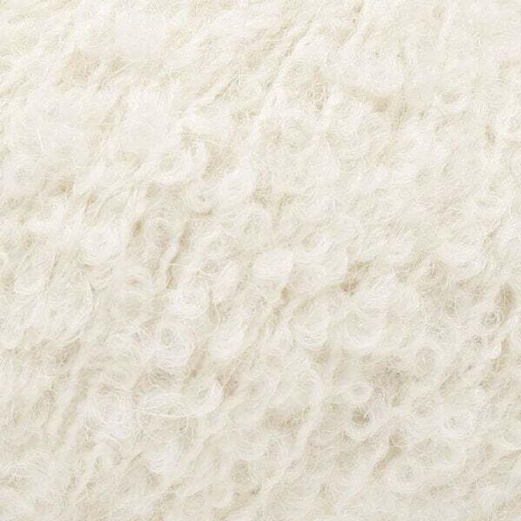 Drops Alpaca Bouclé Uni Colour 0100 Off White Strickgarn