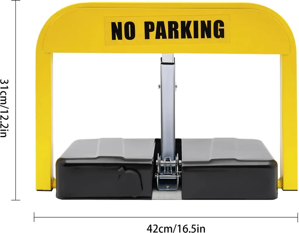 Verrou de parking électronique télécommandé en acier allié jaune or - 6