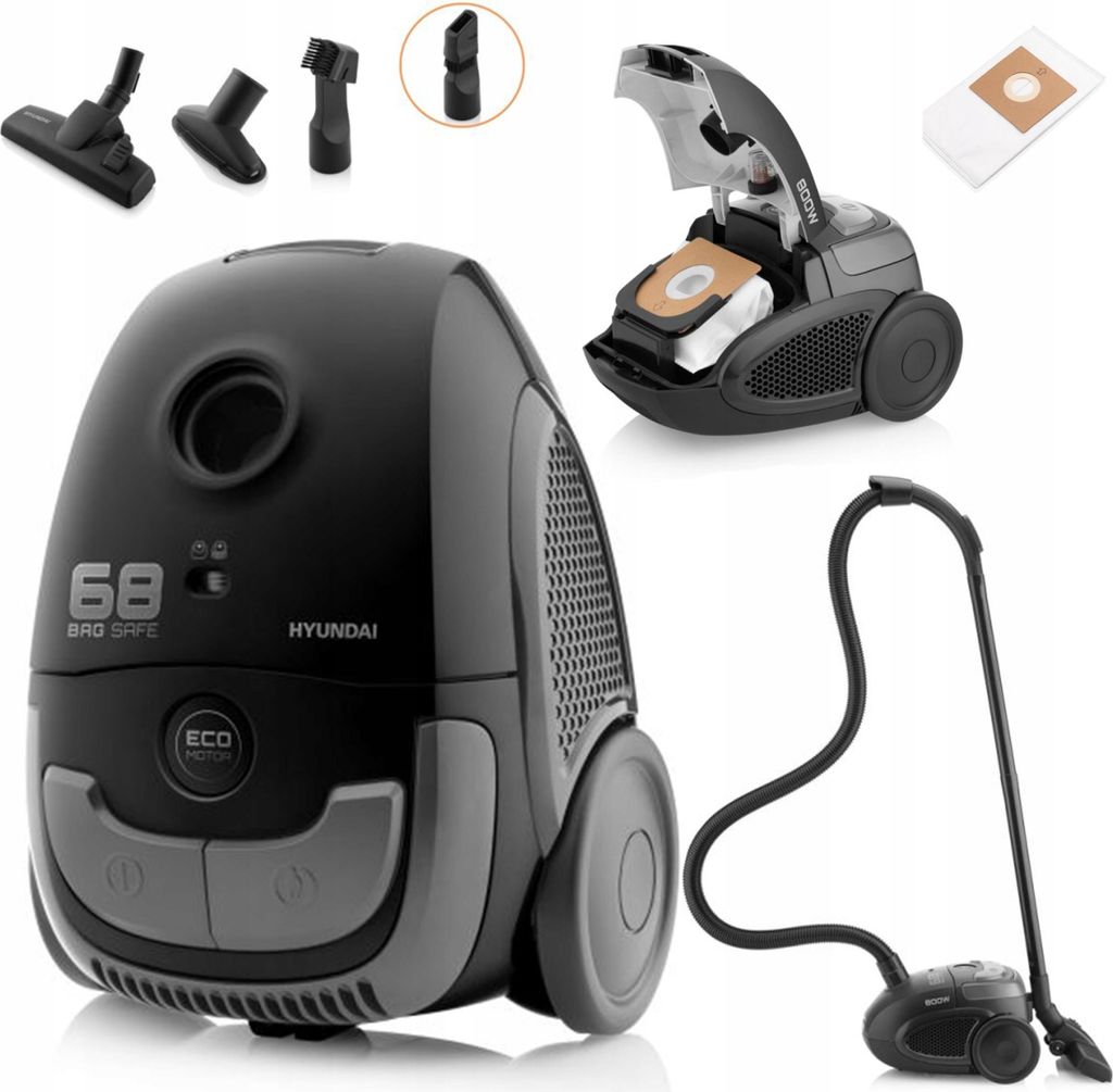 Hyundai Vc068B 800W Eco Staubsauger Für Teppiche Polsterung Leise & Leicht