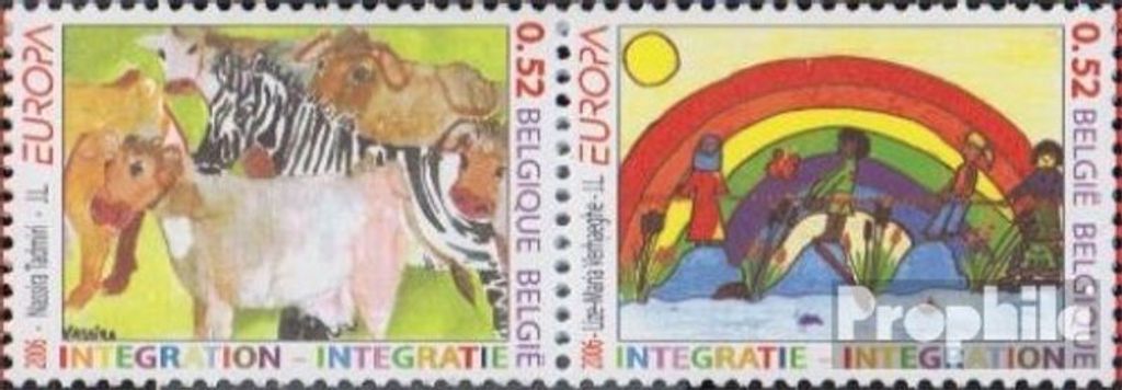Briefmarken Belgien 2006 Mi 3611-3612 Paar (kompl.Ausg.) postfrisch Integration