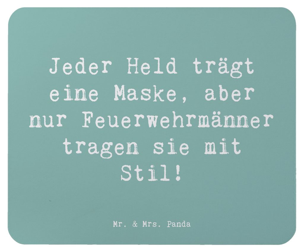 Mr. & Mrs. Panda Mouse Pad Spruch Stilvolle Feuerwehrmann - Produktbild 