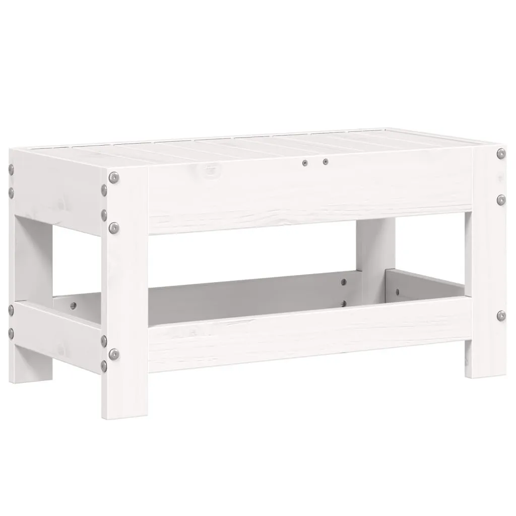 Offerta Sgabello da Giardino in Legno 62 cm Bianco - Pino Massiccio