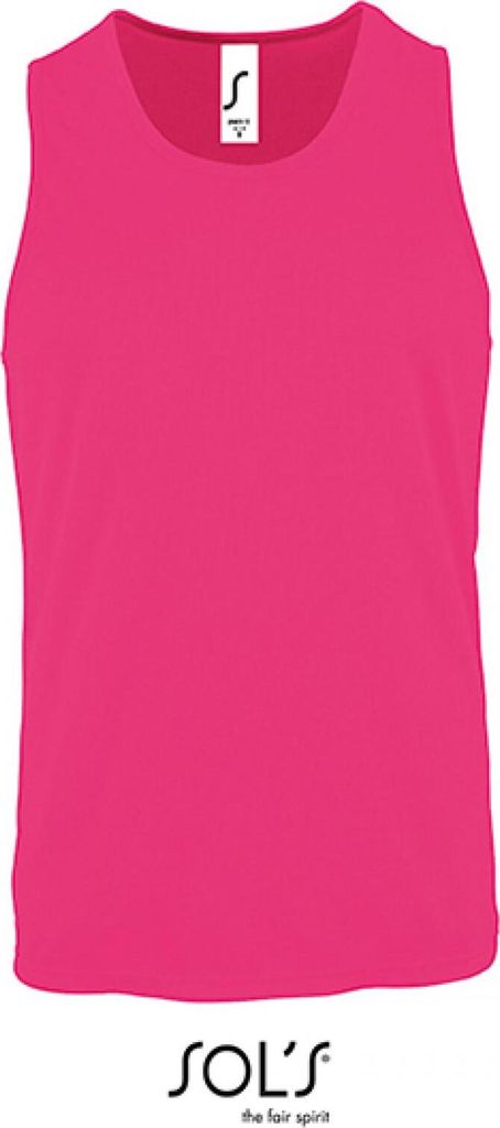 SOLs 02073 | Canotta sportiva da uomo - Colore: Rosa Neon - Immagine del prodotto 