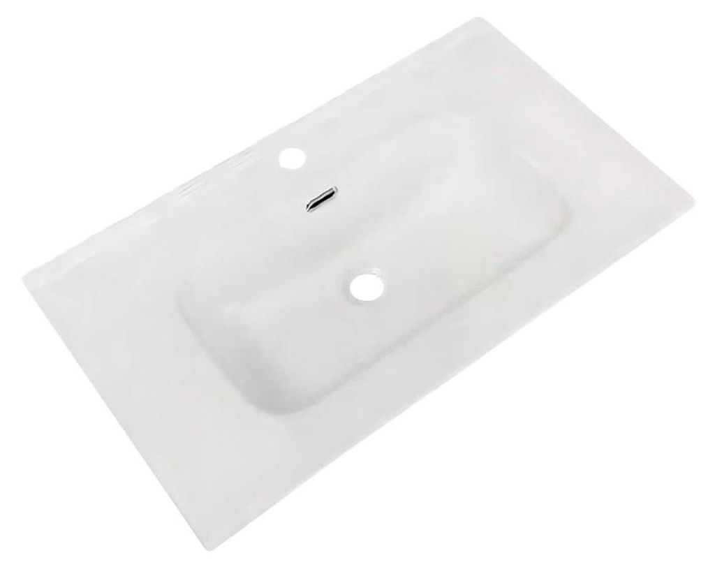 Lavabo consolle d'appoggio in Vetroceramica bianco Immagine del prodotto 