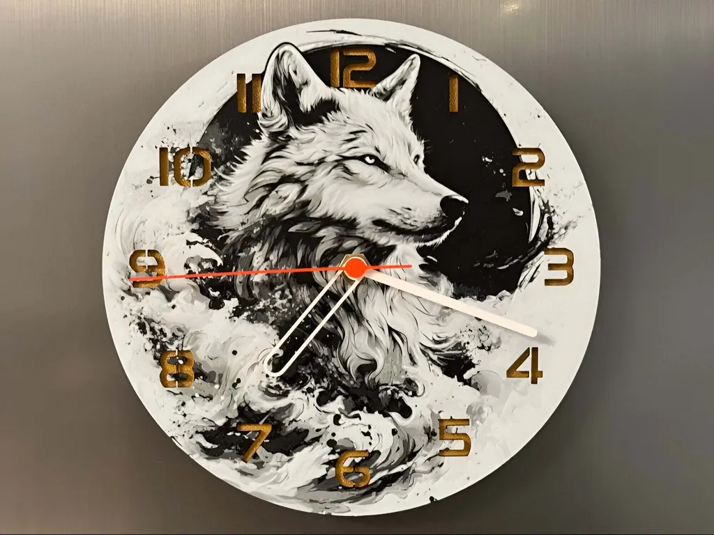 Plat Wolf in Wave Edition Ø 245mm motif artistique loup et vagues