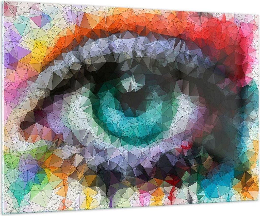 Bilder auf glas - elegant Diamant futuristic geometrisch - 100x70cm - Glasbilder - Wandbilder - Kunstdruck - Wanddekoration aus Glas - Glas Bilder ...