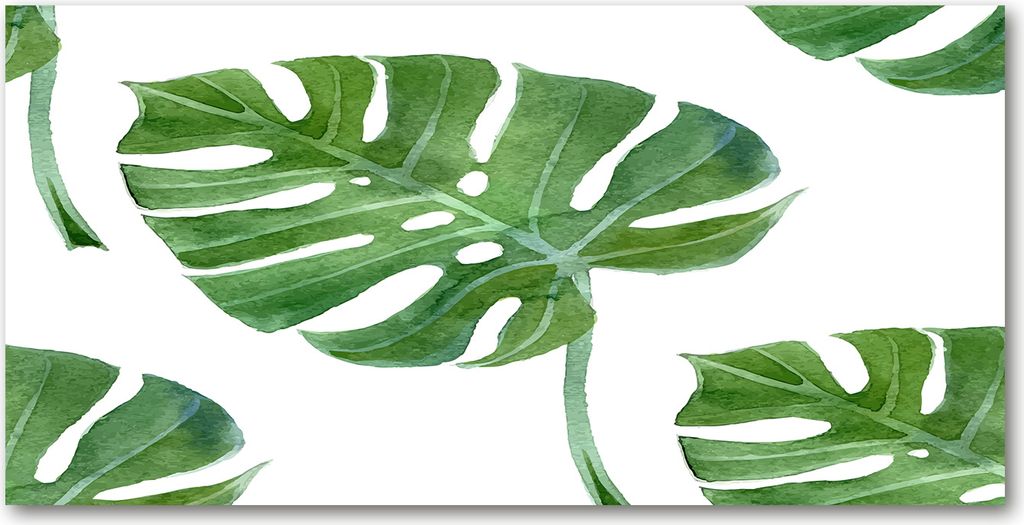 Tulup Leinwandbild - 140x70 cm - Wandkunst - Drucke auf Leinwand - Leinwanddruck - Blumen & Pflanzen - Grün - Monstera