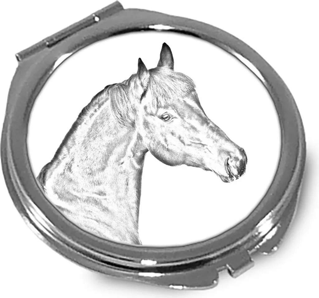 Specchio Tascabile Art Dog Cavallo Marrone - Offerta Limitata