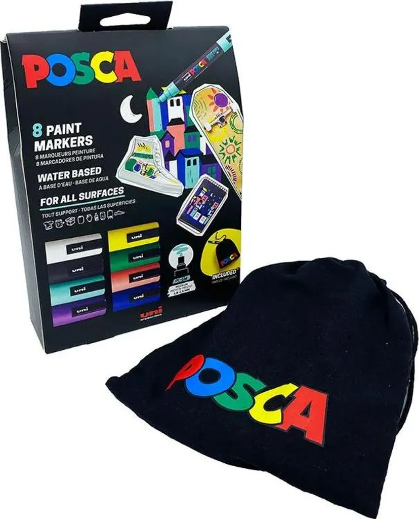 POSCA - PC-5M - Pennarelli per pittura - 1,8-2,5 mm - Deskset di 23 colori