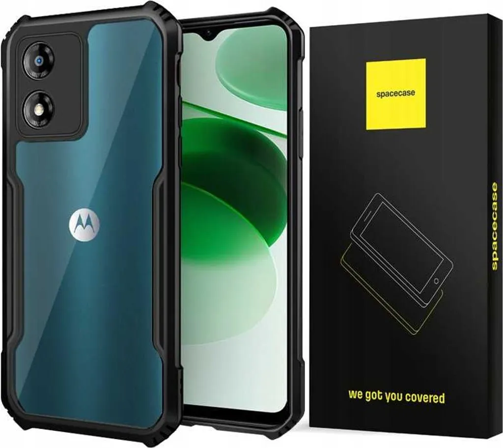 Coque Motorola Moto E13 SPACECASE Beetle Noire - Protection Antichoc