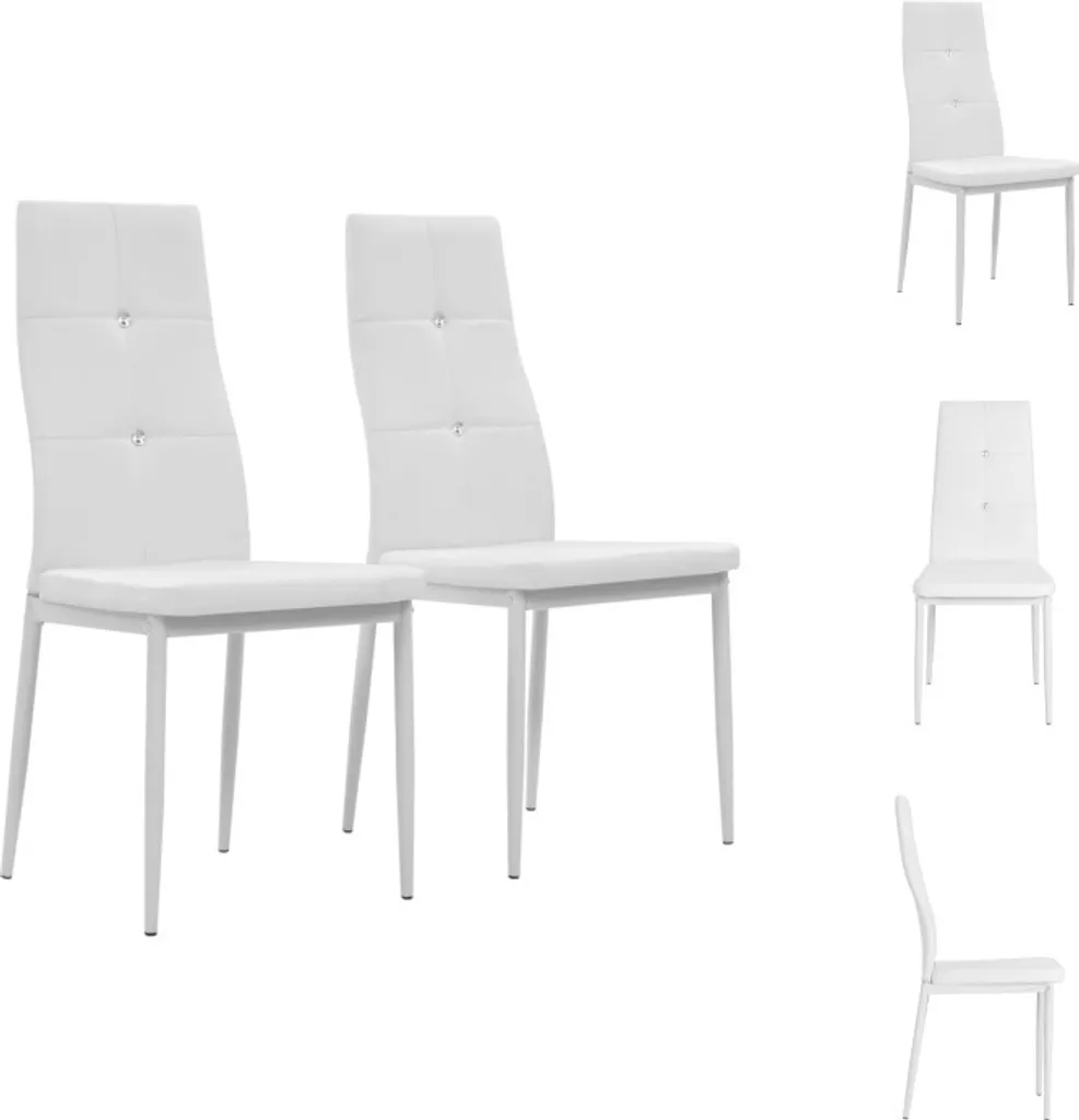 Offerta Set 2 Sedie vidaXL Bianche: Robuste e Facili da Pulire