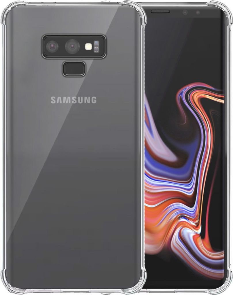 A transparent phone case is shown on a smartphone.