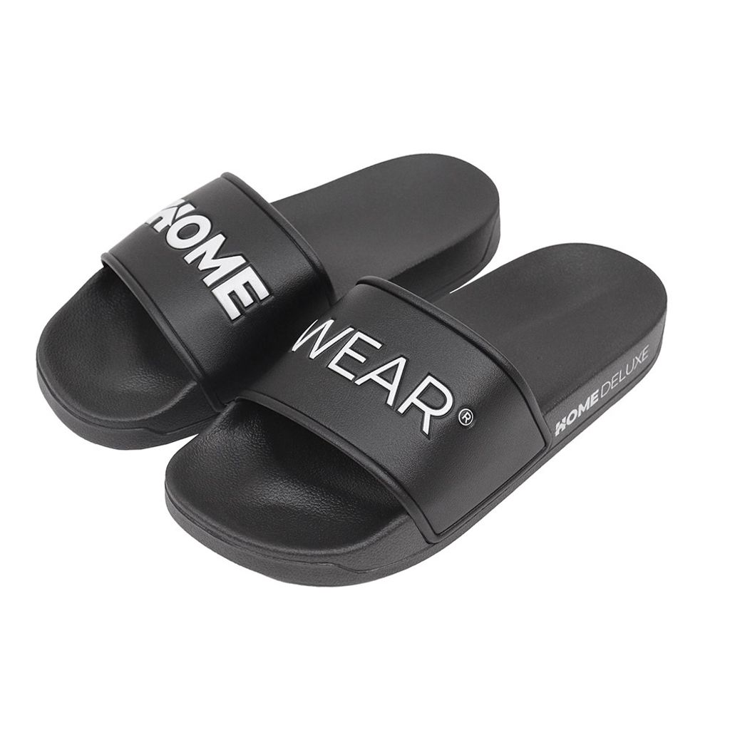 HOME WEAR PVC Pantoletten SUN Uni - Schwarz | Badeschuhe,Badeschlappen ,Hausschuhe,Badelatschen,Schlappen