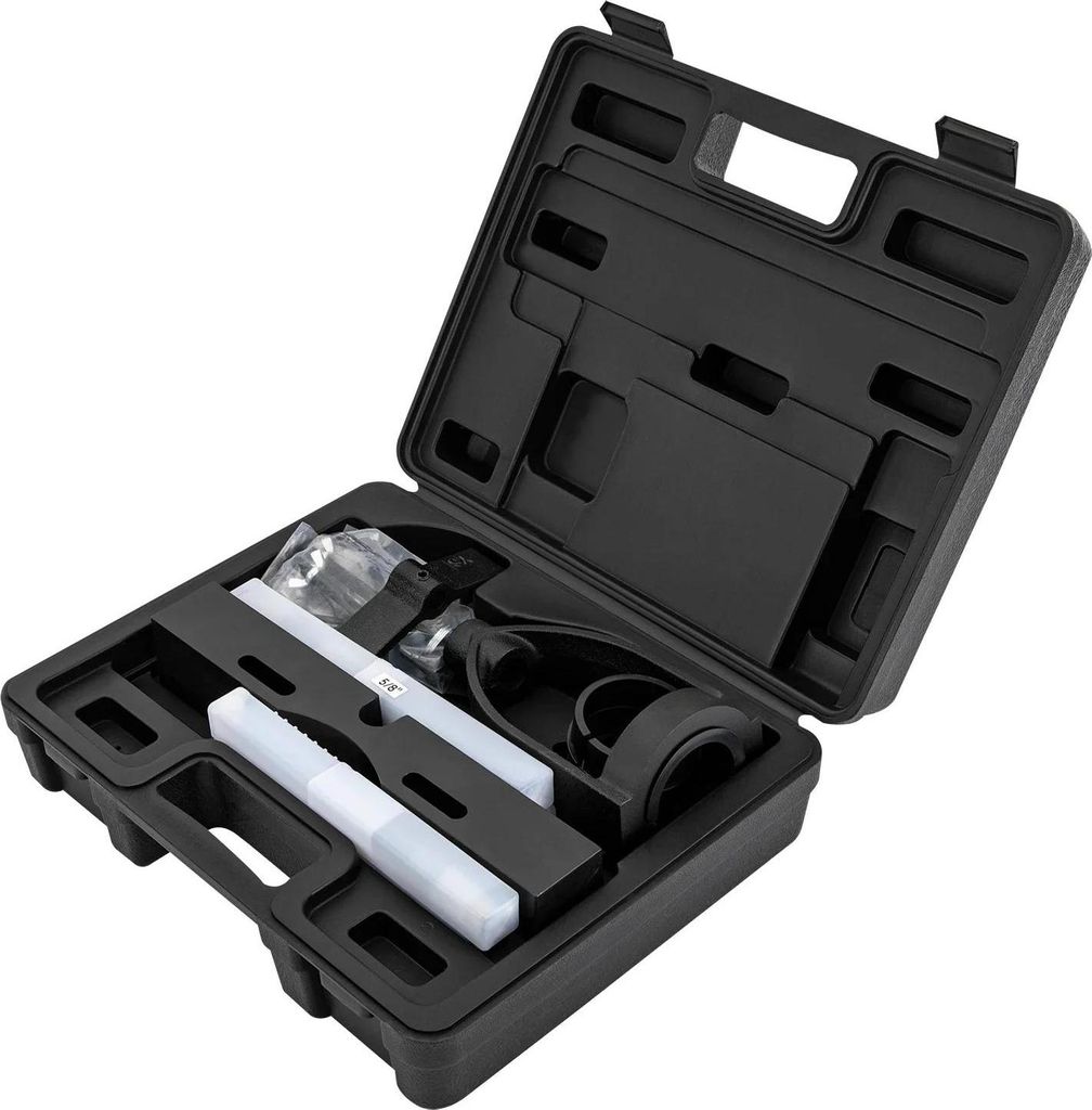 Hohlmeißel-Aufsatz für Säulenbohrmaschine - 4-teiliges Set - Hochkohlenstoffstahl 45# - Wärmebehandelt - Rundschaft - Gerade Nuten - Für Holza...
