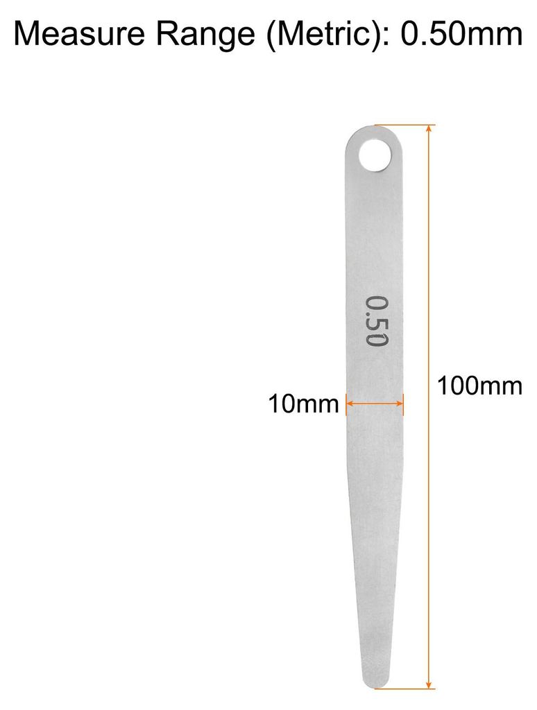 10 Stš¹ck Fš¹hlerlehre 0.5mm Dickenmesser 65MN Stahl Metrische Spalt Messwerkzeug Einzelklinge