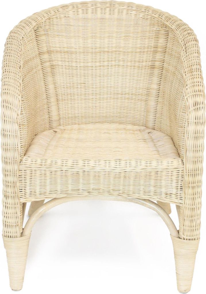 Rattan Stuhl, natur lackiert, Korbsessel, Korbstuhl, Produktbild 