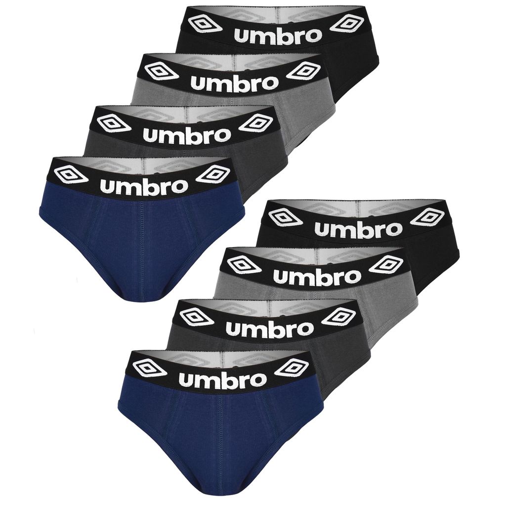 UMBRO 8er Pack - Herren Slips aus Baumwolle, Unterhosen für Männer, M