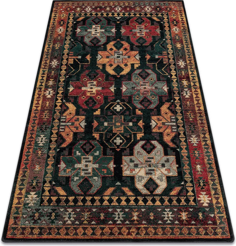 Tapis de grand format 170x235 cm bleu oriental pour salon chic