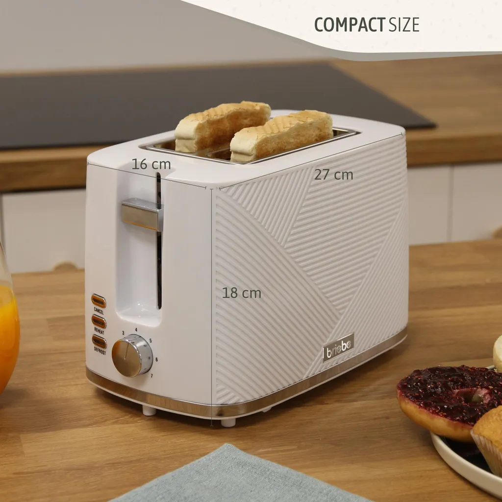 Tostapane Bianco Briebe Elegance TA1169WHT: Pane Caldo e Fragrante - 5