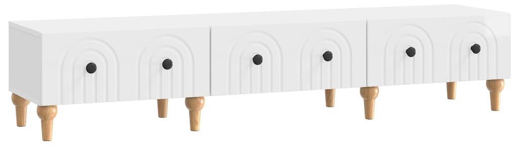 TV-Schränk Hochglanz Weiß 147 x 34,5 x 30 cm Holzwerkstoff