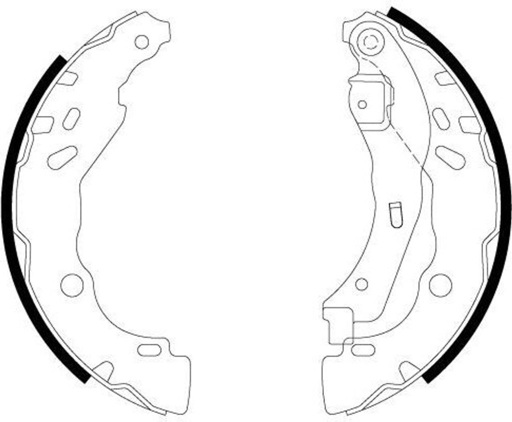 TEXTAR Bremsbackensatz Trommelbremse Hinten für RENAULT CLIO II (BB0/1/2, CB0/1/2) 203mm 91083200
