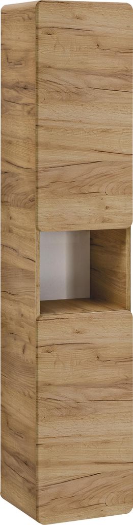 Hoher Badezimmerschrank 2-Türig, Modernes Möbelstück Für Das Badezimmer