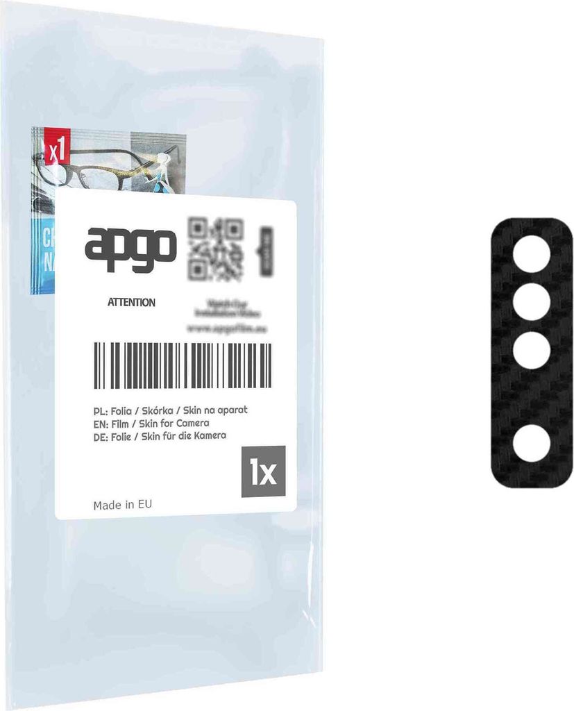 apgo Objektivschutz-Folie, Kameraschutz kompatibel mit ZTE Nubia Red Magic 7S, Carbon-Imitation, Rückseite Schutzfolie für Kamera-Insel, Hinten F...