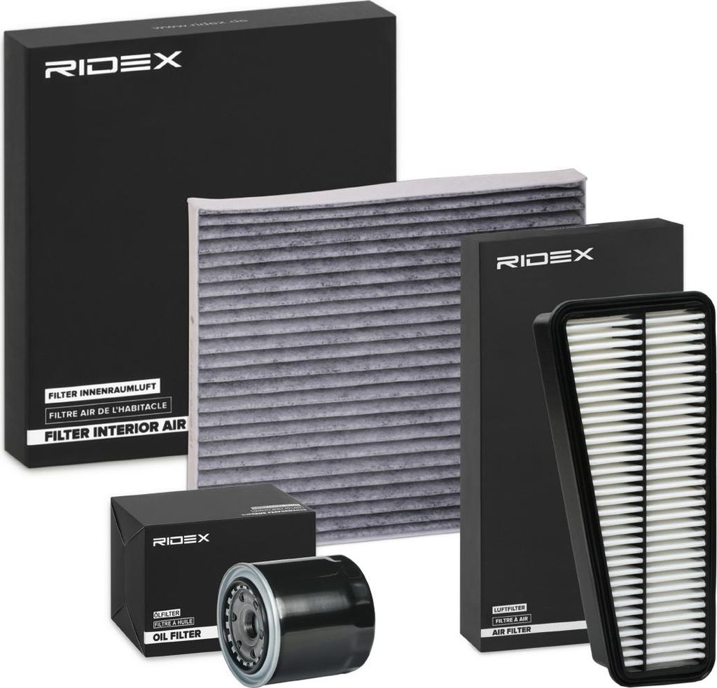 RIDEX Filterset Inspektionspaket Filtersatz für TOYOTA COROLLA (ZZE12, NDE12, ZDE12) RAV 4 II (CLA2, XA2, ZCA2, ACA2) COROLLA Kombi (E12J, E12T)