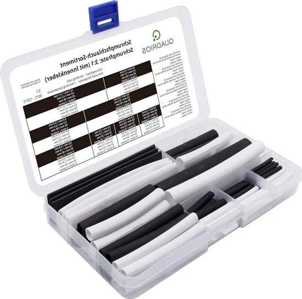 Gaine thermorétractable à sertir noire étanche 3-1 boîte de 100 pcs