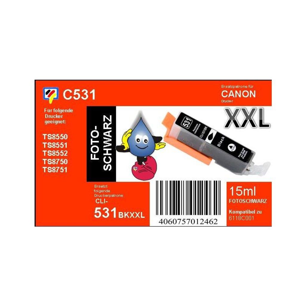 C531 - TiDis Ersatzpatrone Black ersetzt CLI531B XXL