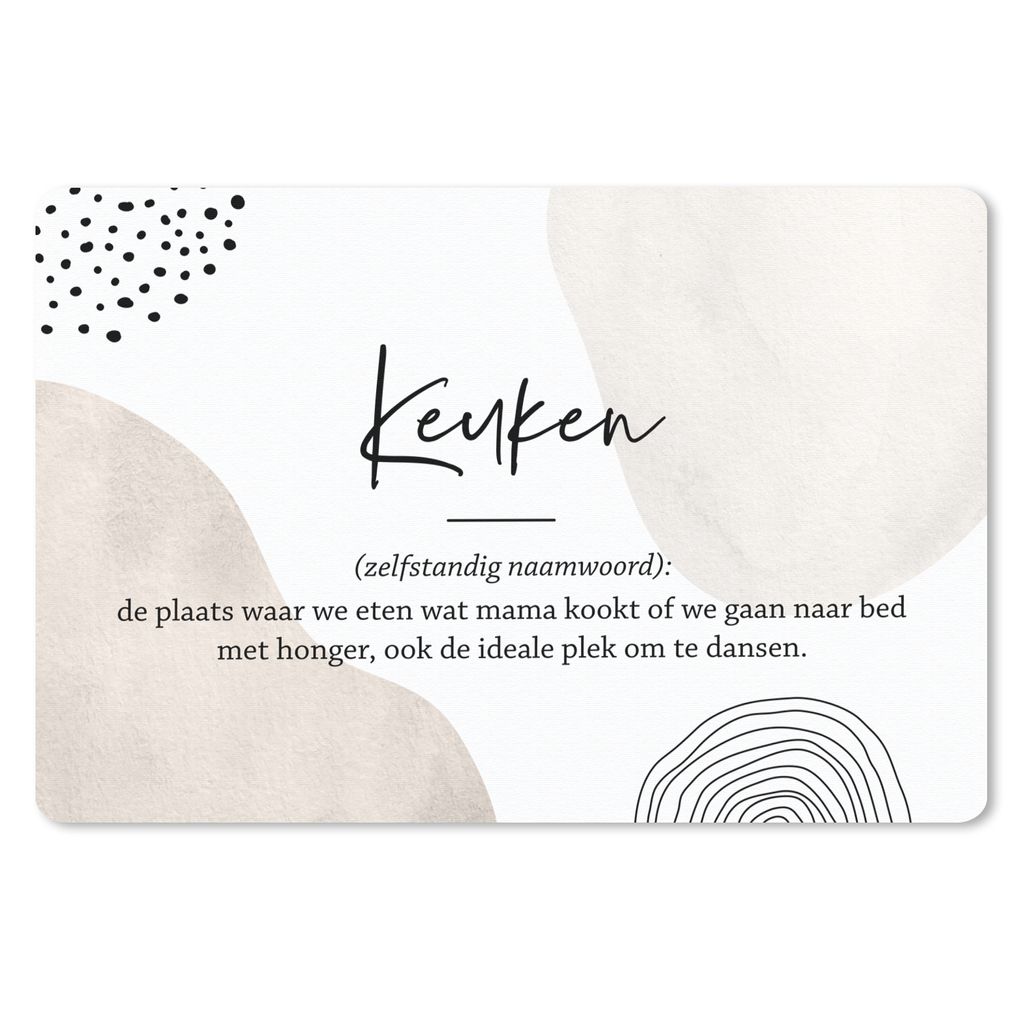 MuchoWow Mauspad Mousepad Küche - Mutter - Zitate - Definition Küche - Sprichwörter 27x18 cm - Mousepads - Maus Mat - Pad - Mausunterlage - B...