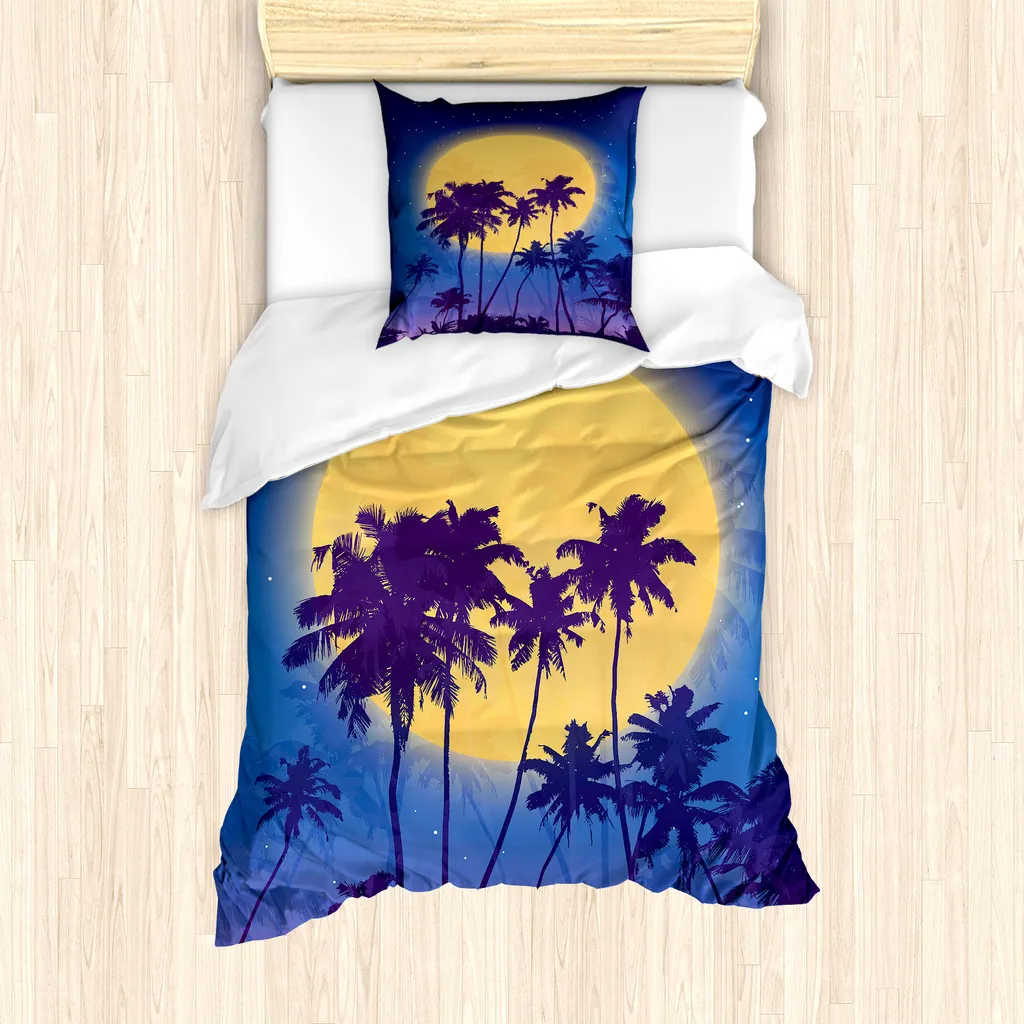 Set Copripiumino Singolo ABAKUHAUS 135x200 | Tema Mare e Palme