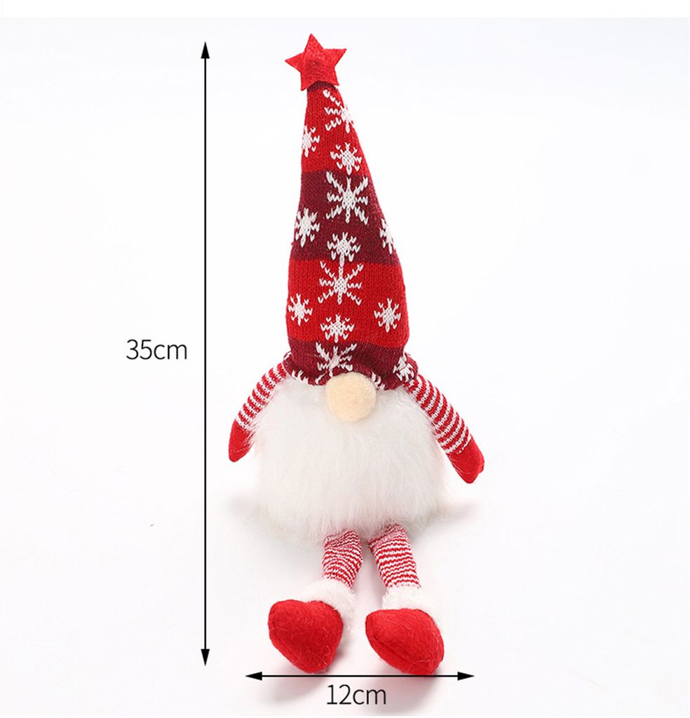 2 Weihnachtswichtel-Figuren Aus Stoff – 9,5 Cm, Rot & Grün, Süße Deko Für Türknauf & Regal