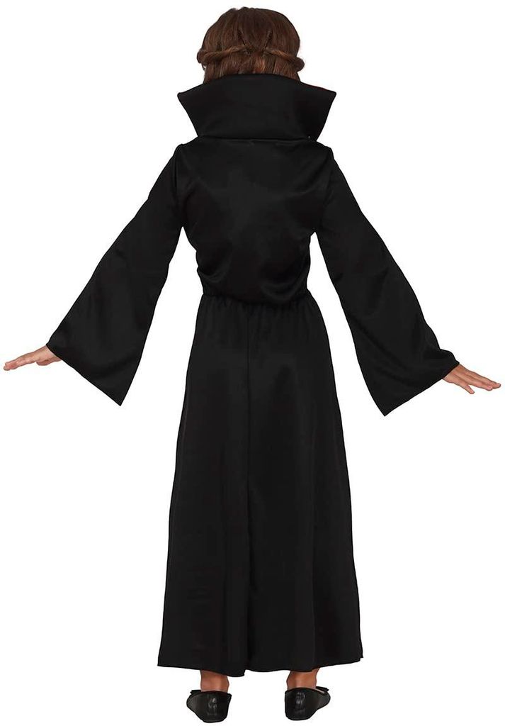 FIESTAS GUIRCA Vampirin Kostüm – Vampir Gräfin Rotes und schwarzes Kleid – Halloween Kinder Kostüm für Mädchen von 7-9 Jahren