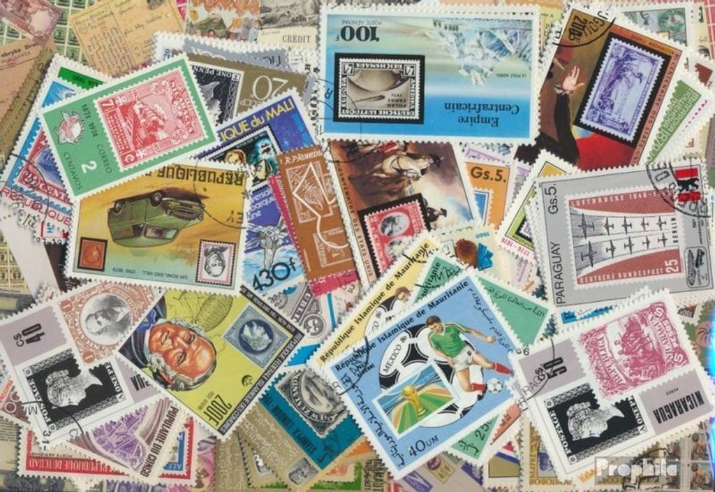 Briefmarken Motive 200 verschiedene Marken auf Marken