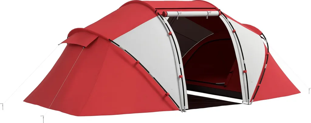 Tente Camping Familiale Facile à Monter pour 4-6 Personnes Outsunny Gris