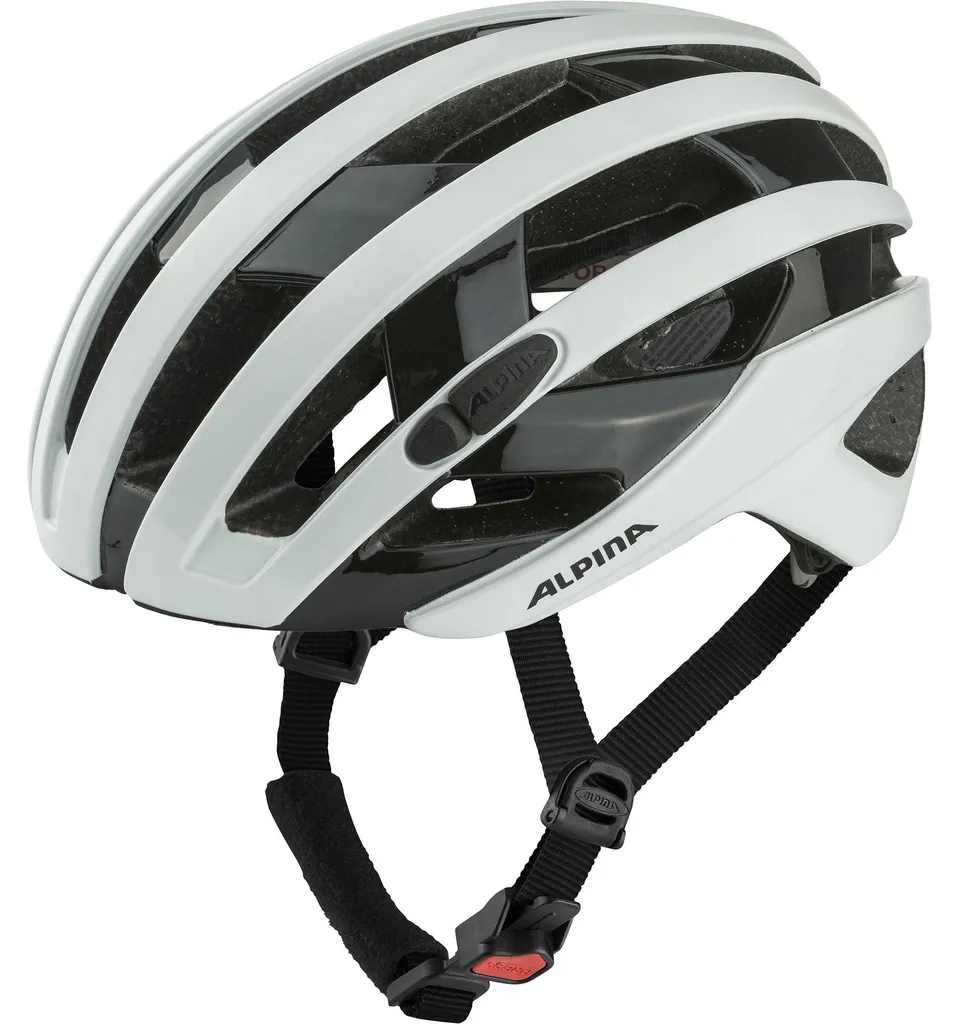 Casque de Vélo Route Alpina Ravel Blanc Brillant Taille 51 pour Cycliste