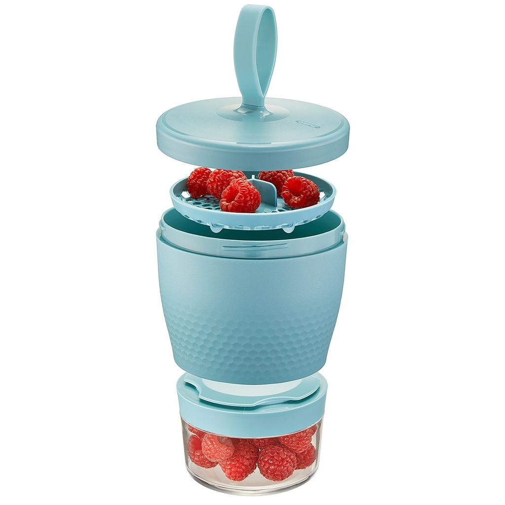GEFU Snack Box FOODIE, 570 ml und 185 ml, azurblau