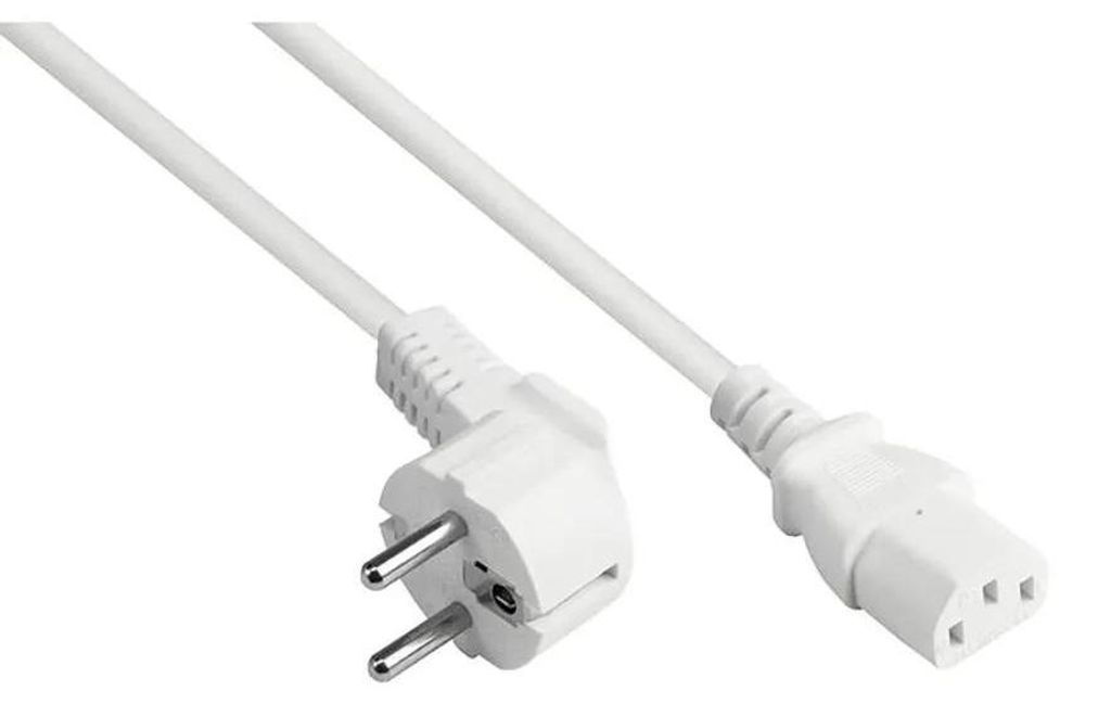 Good Connections Schutzkontakt-Stecker gew.- C13 weiß 15m