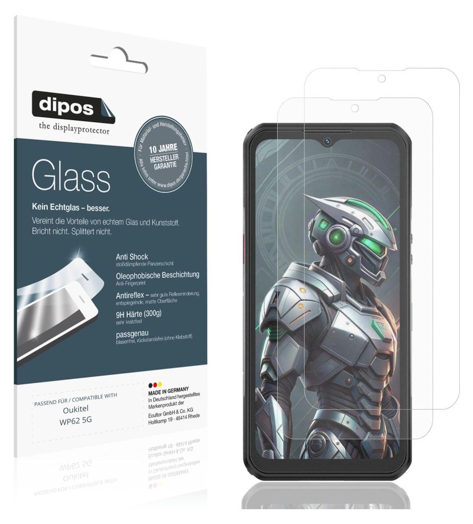 2x Schutzfolie für Oukitel WP62 5G matt - Anti-Shock 9H Produktbild 