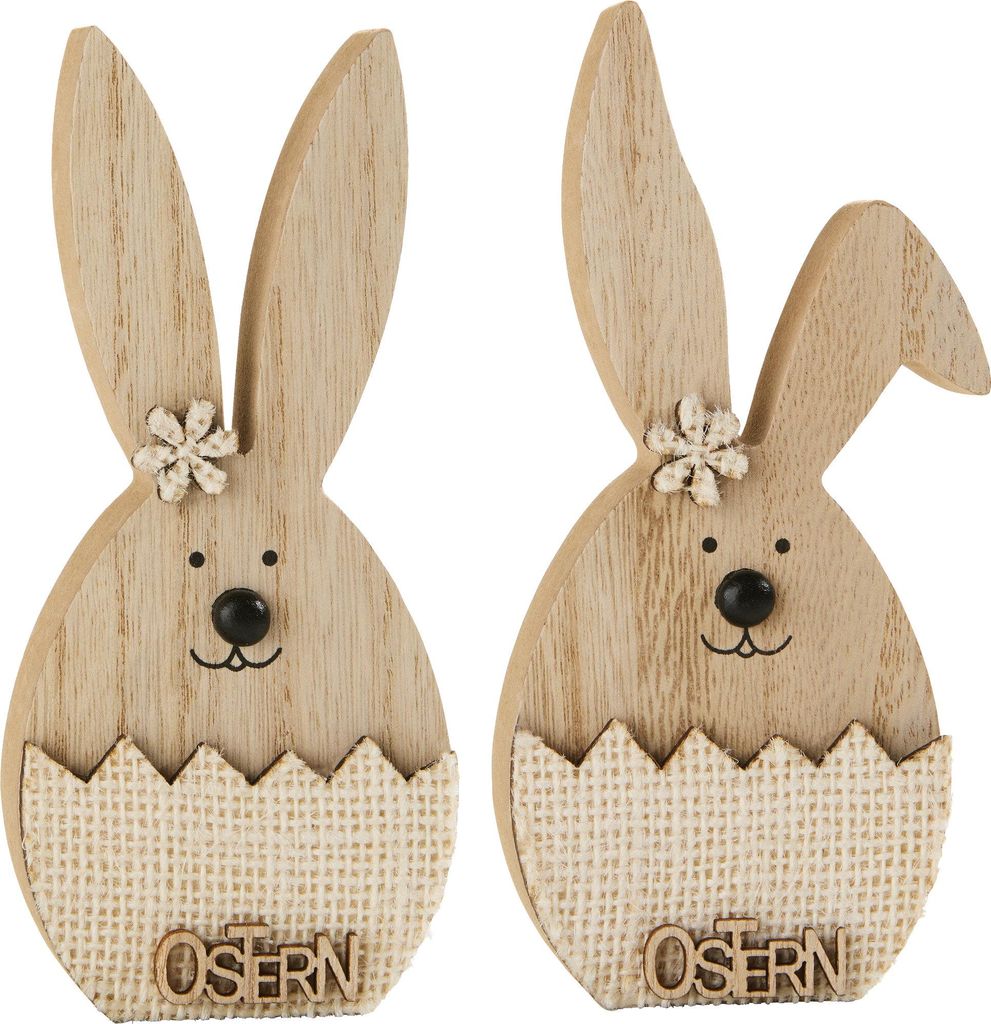 ohne Marke Deko-Hasenpaar Ostern" braun OneSize"