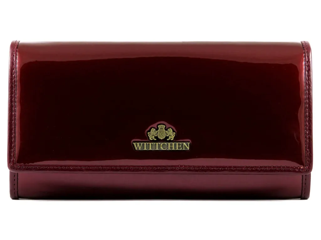 Porte-monnaie Long en Cuir Véritable Bordeaux Finition Luxe pour Femme